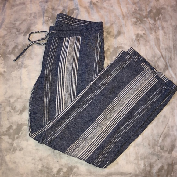 Old Navy Pants - Old Navy Stretchy Linen Straight Leg Pants